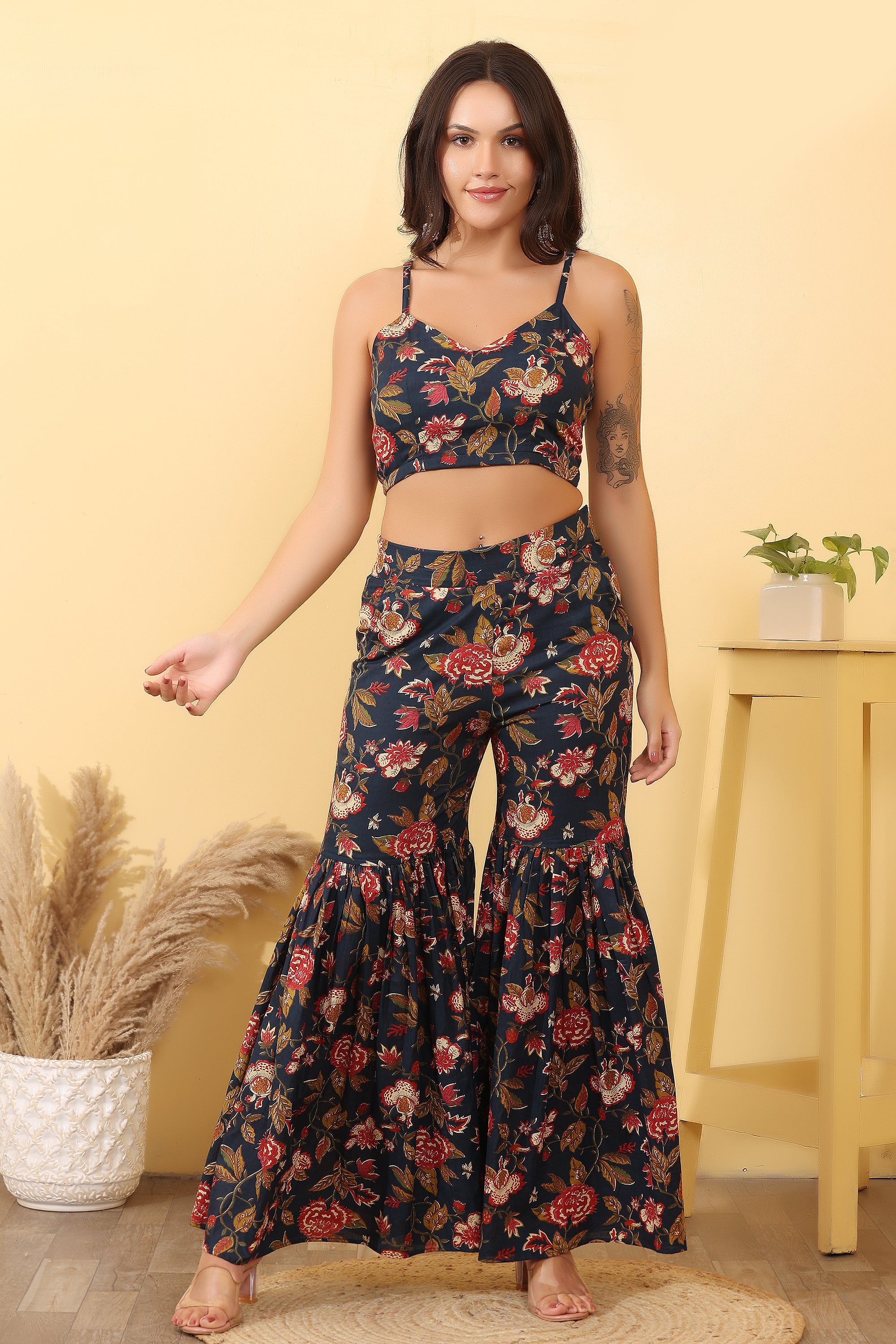 Floral Printed Cotton Co-Ord Set – Trendy & Elegant Outfit