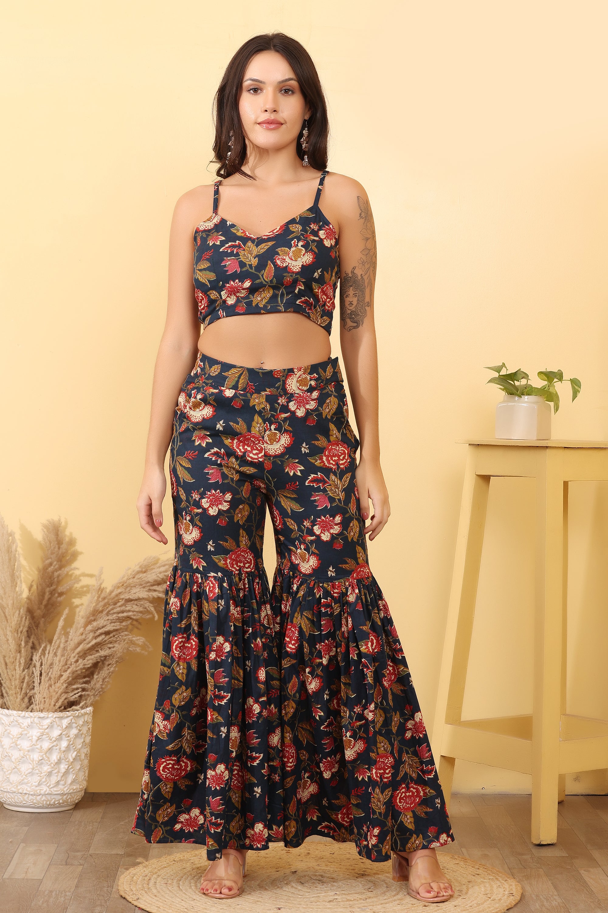 Floral Printed Cotton Co-Ord Set – Trendy & Elegant Outfit