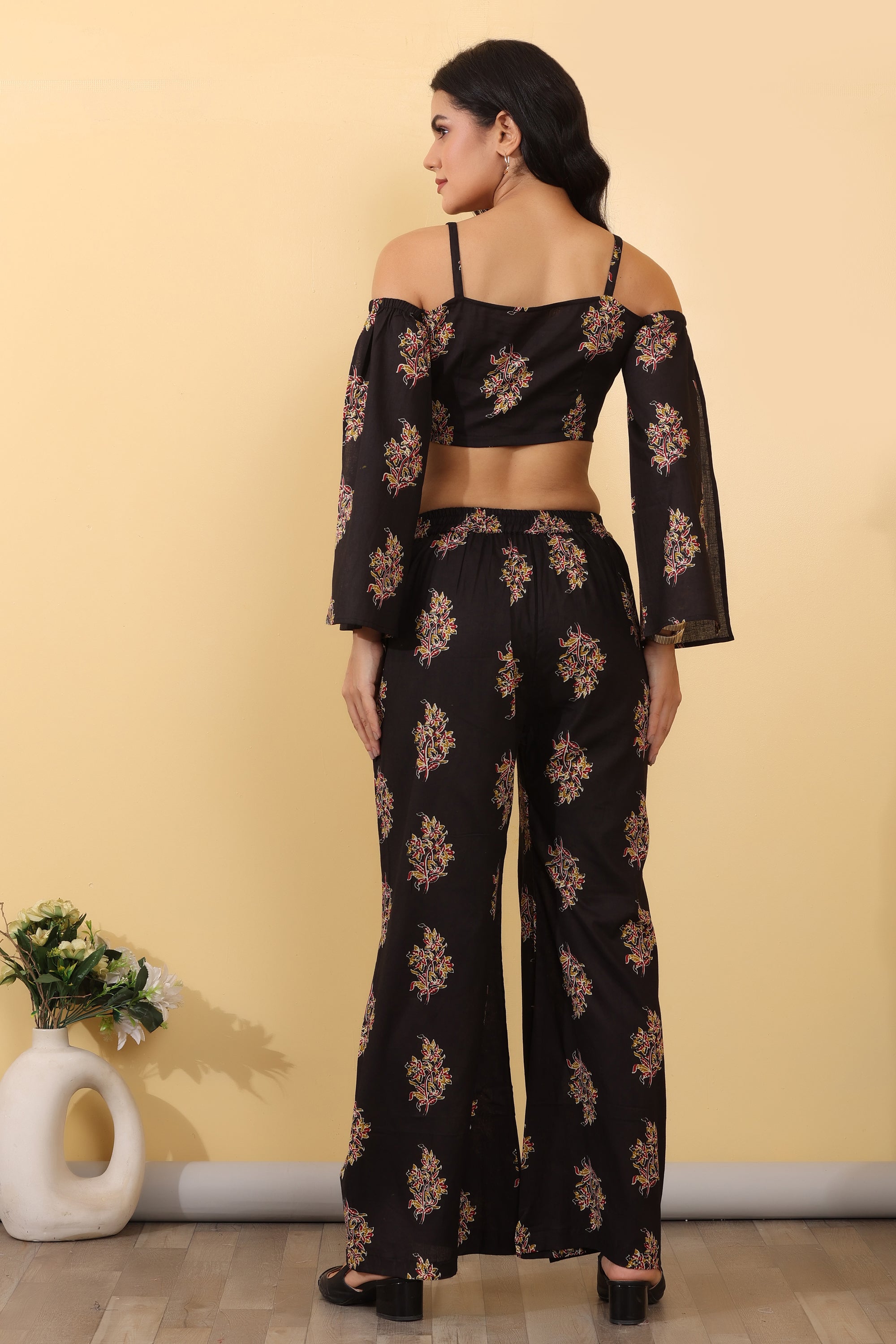 Elipse Printed Co-Ord Set for Women | Stylish Black Printed Western Wear