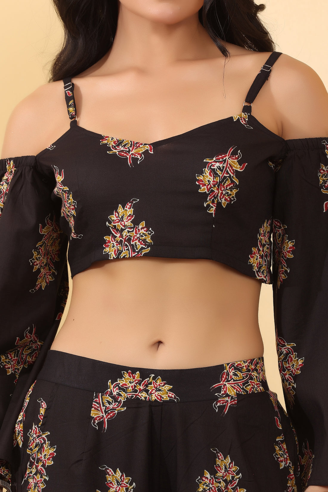 Elipse Printed Co-Ord Set for Women | Stylish Black Printed Western Wear