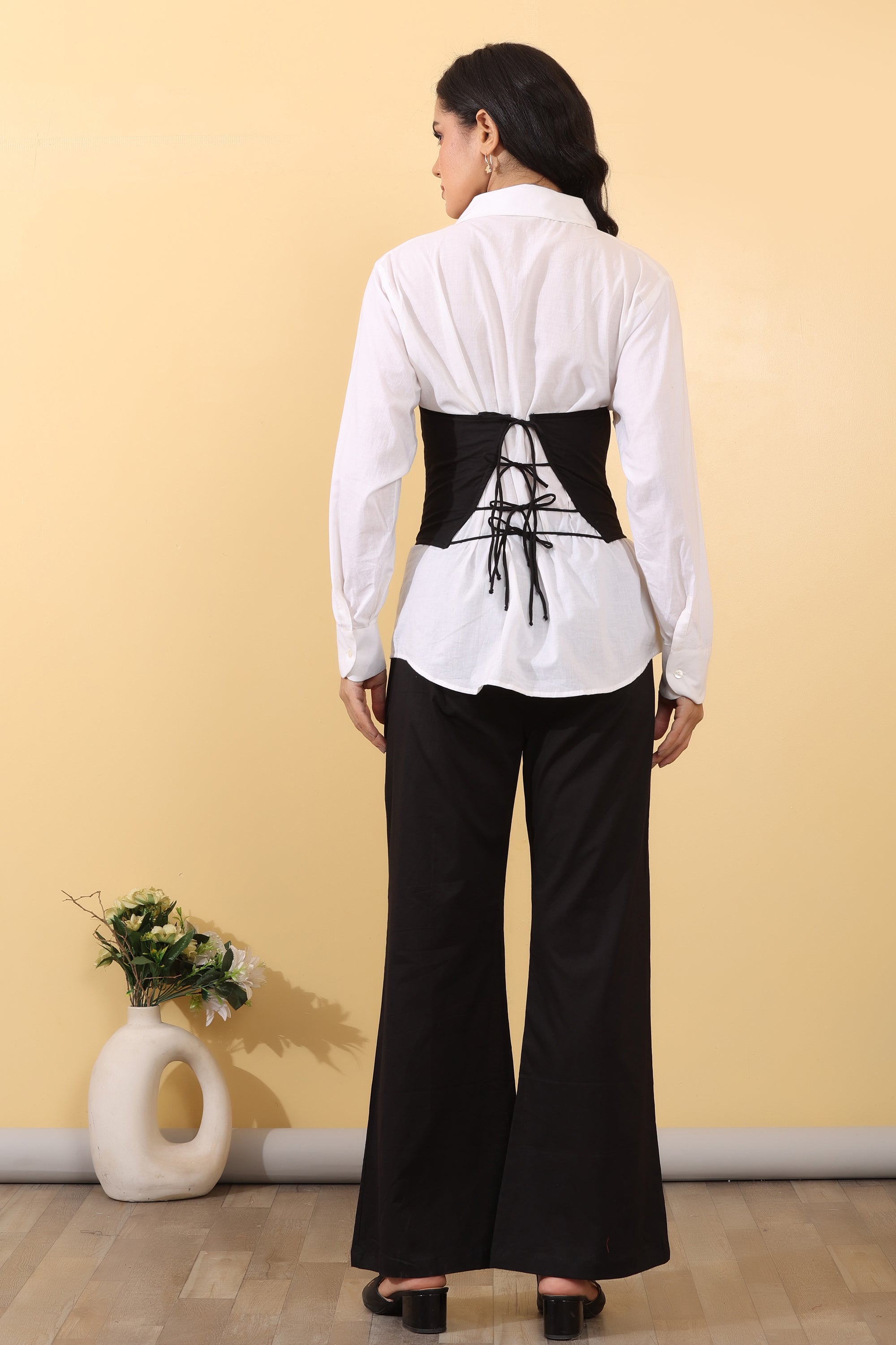 Mono Chrome Chic Co-Ord Set for Women | Black & White Formal Western Wear