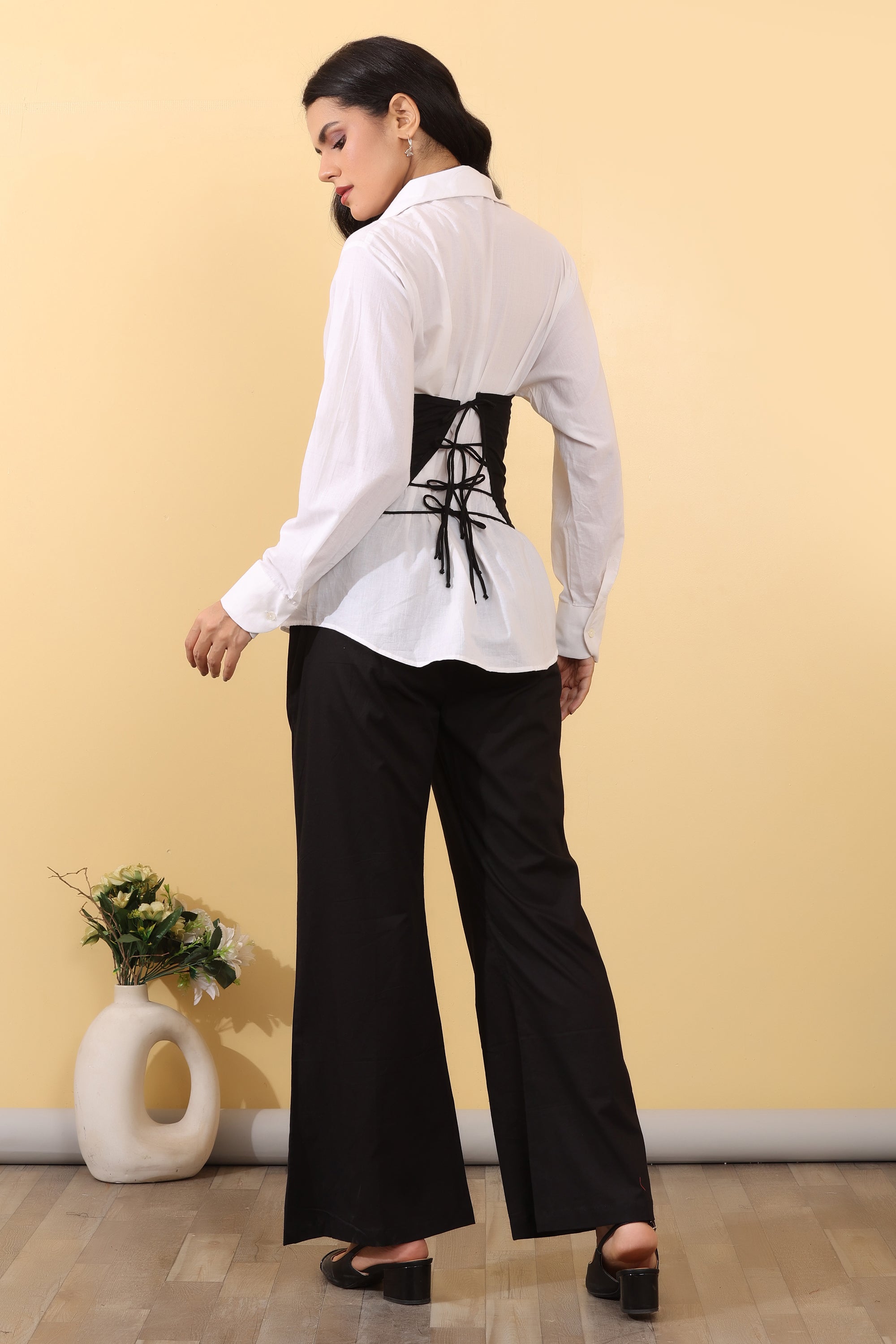 Mono Chrome Chic Co-Ord Set for Women | Black & White Formal Western Wear