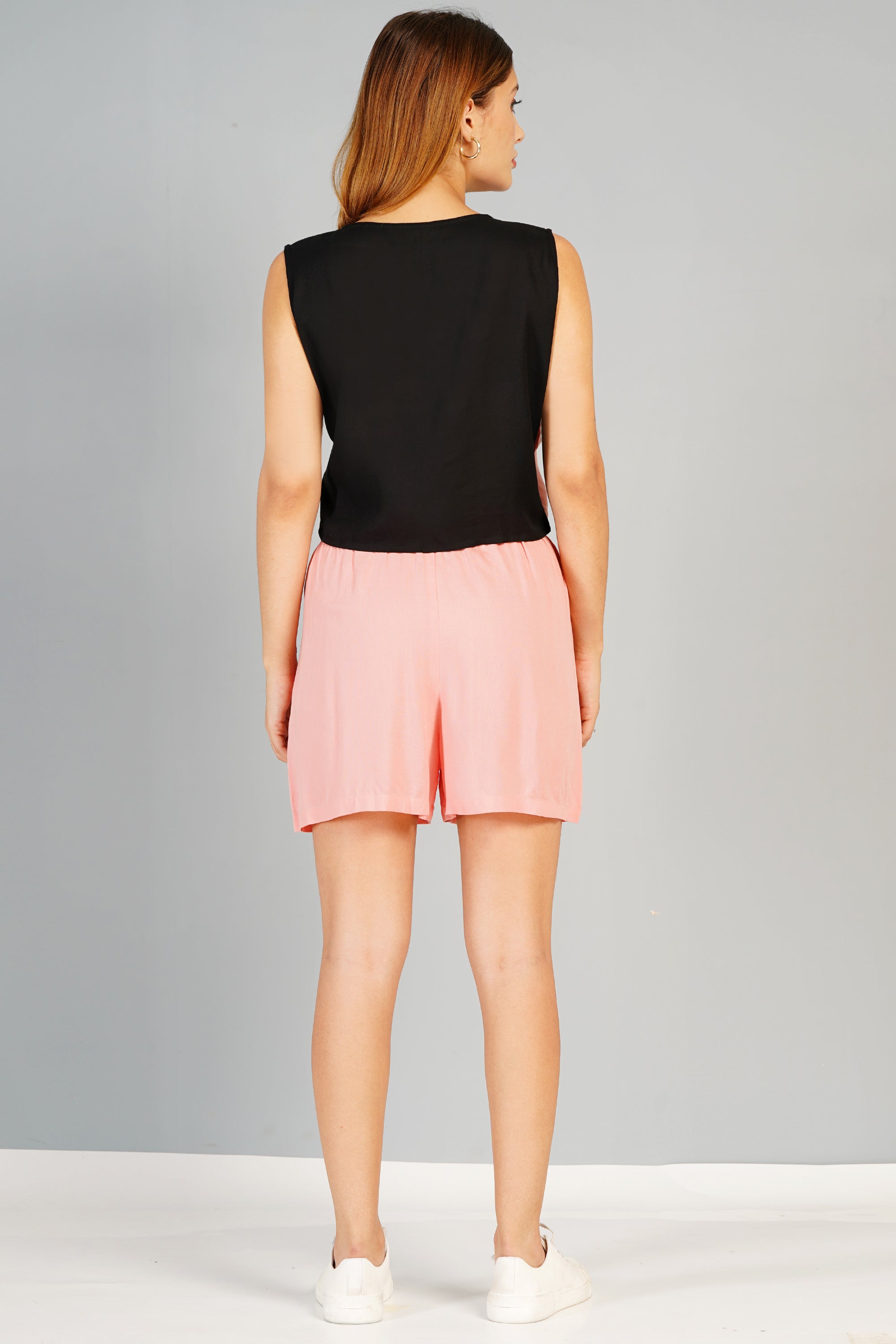 Ethnoza Black & Pink Sleeveless Dress – Urban Fusion Edition