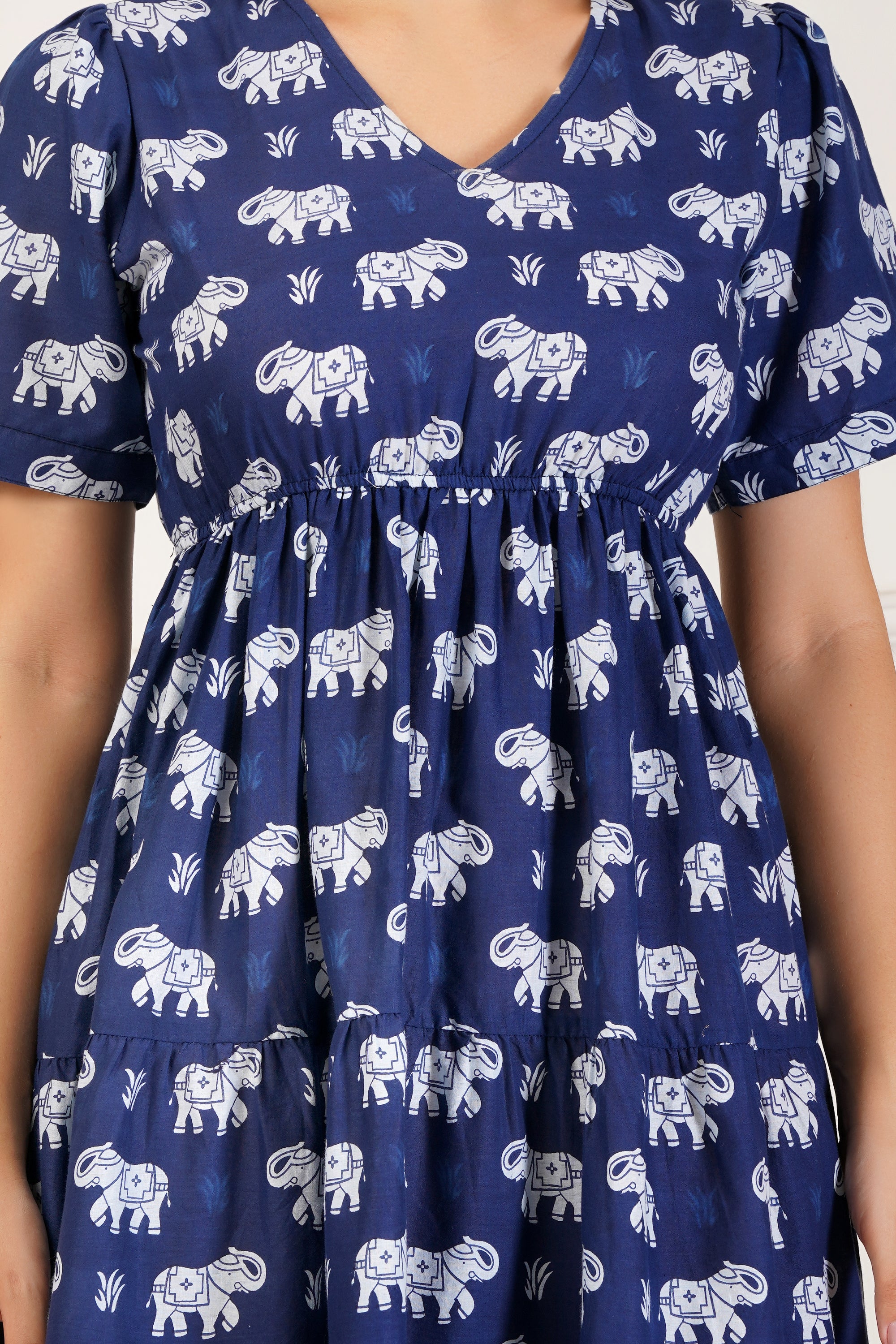 Indigo PRINT DRESS FREE SIZE