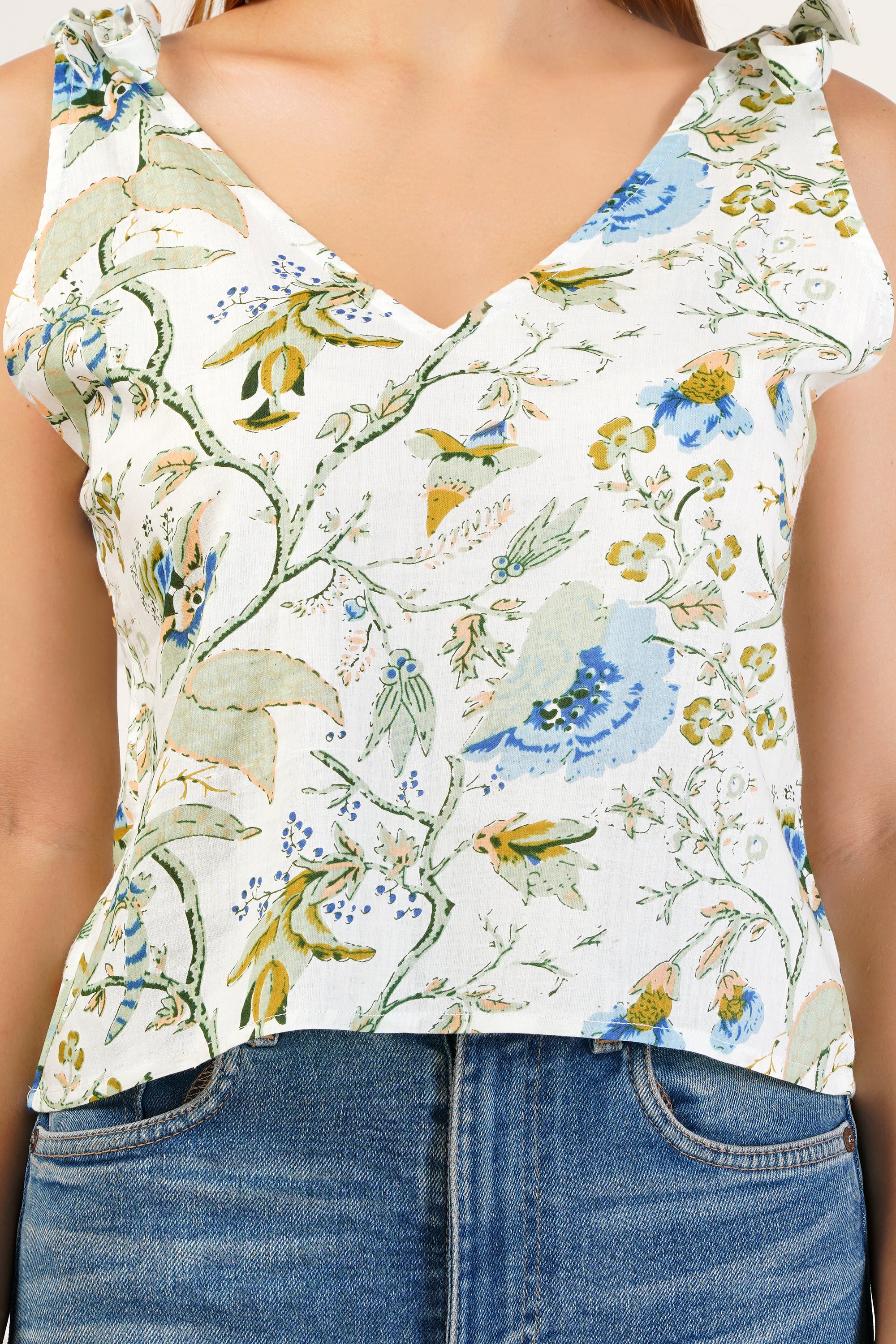 Women's Floral Wrap Top  – Effortless Elegance Edit
