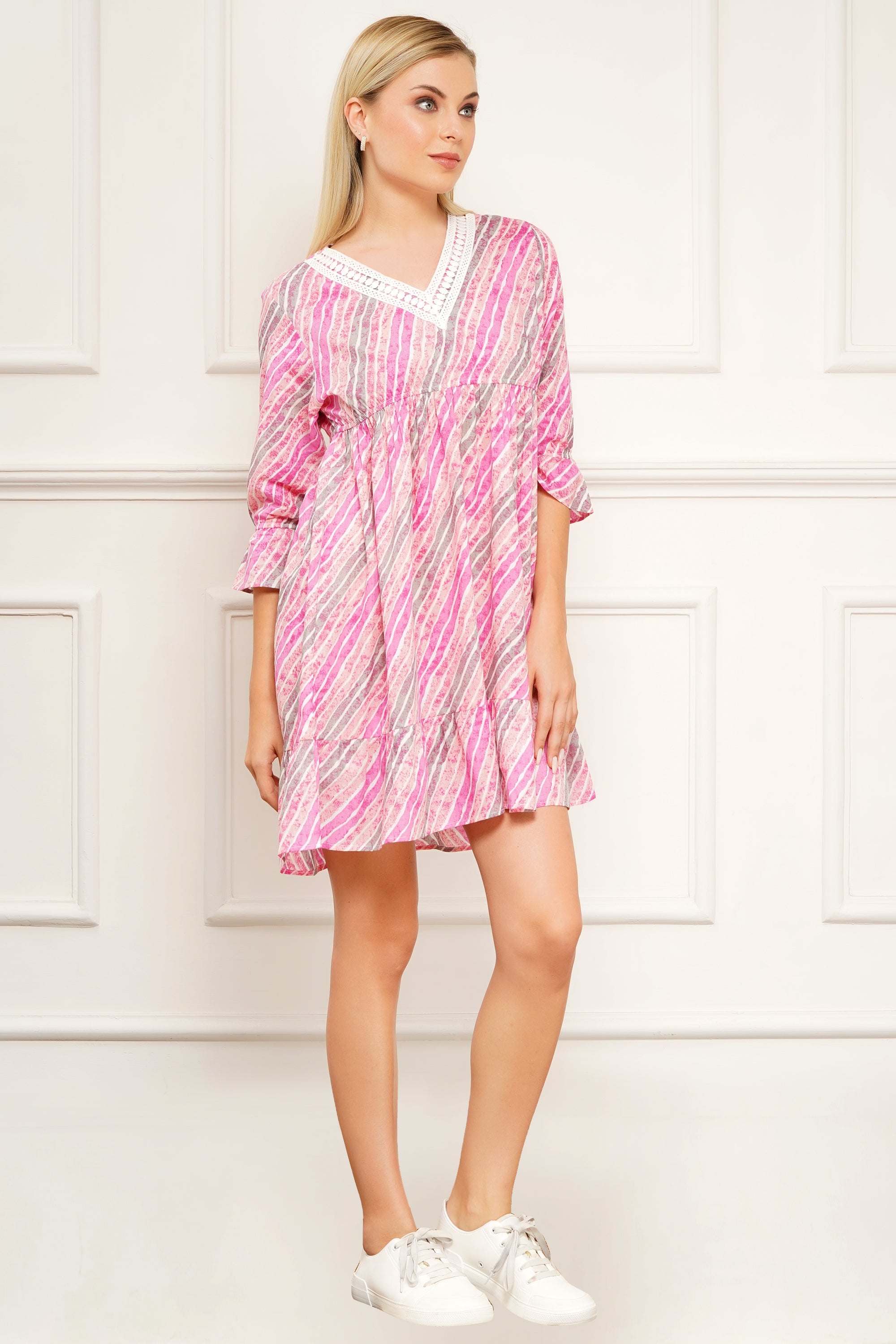 Baby pink short dress