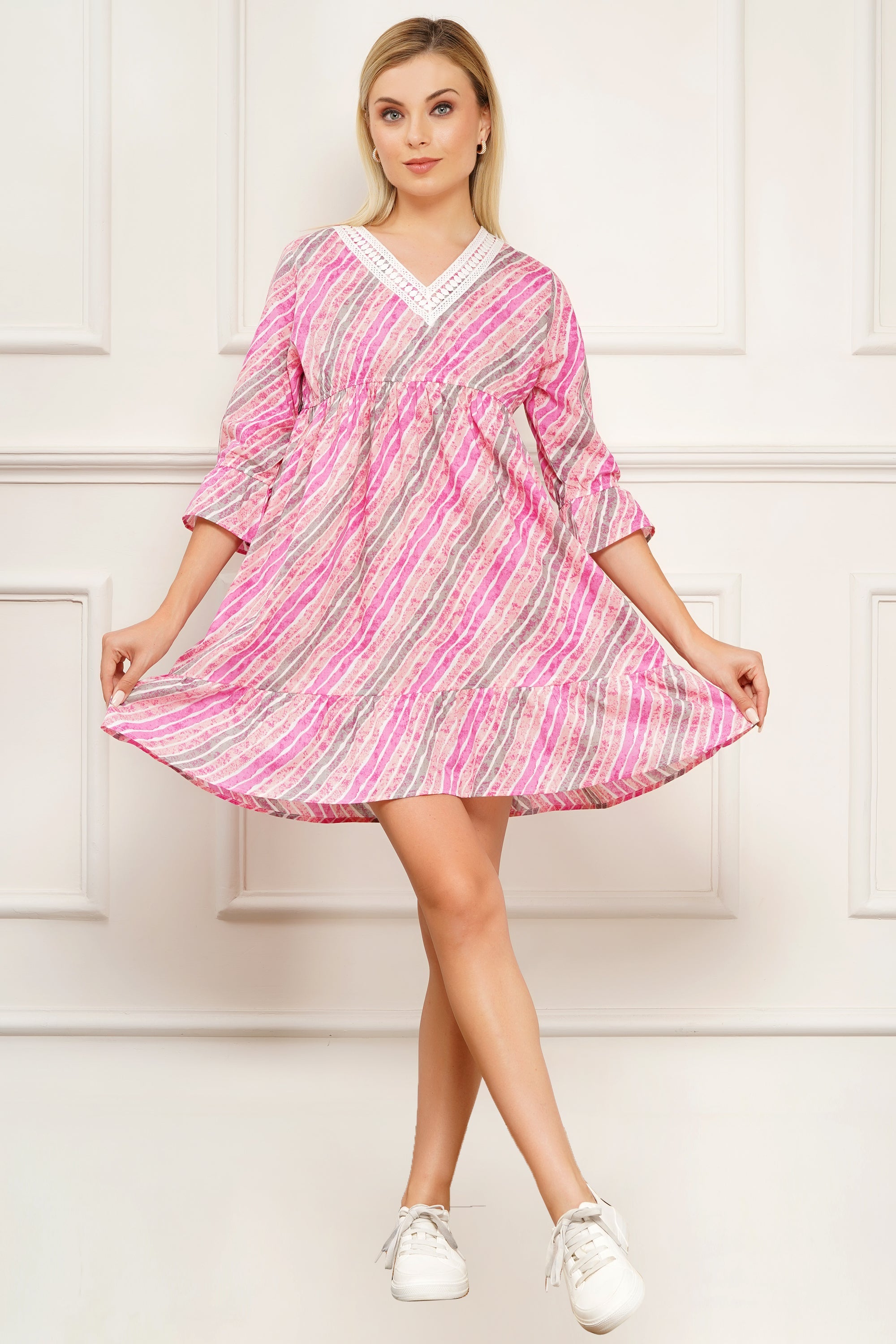 Baby pink short dress