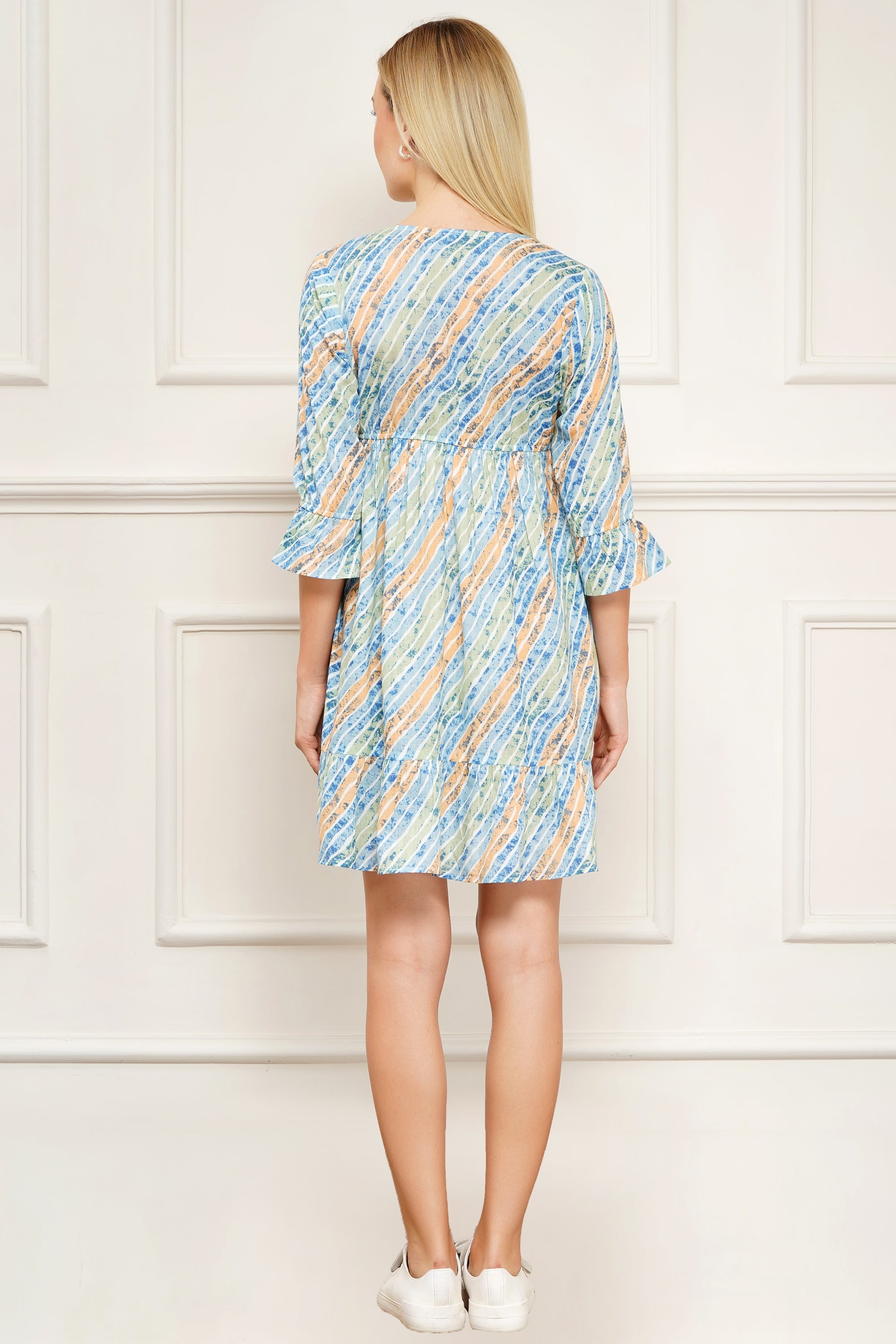 Ice blue short dress