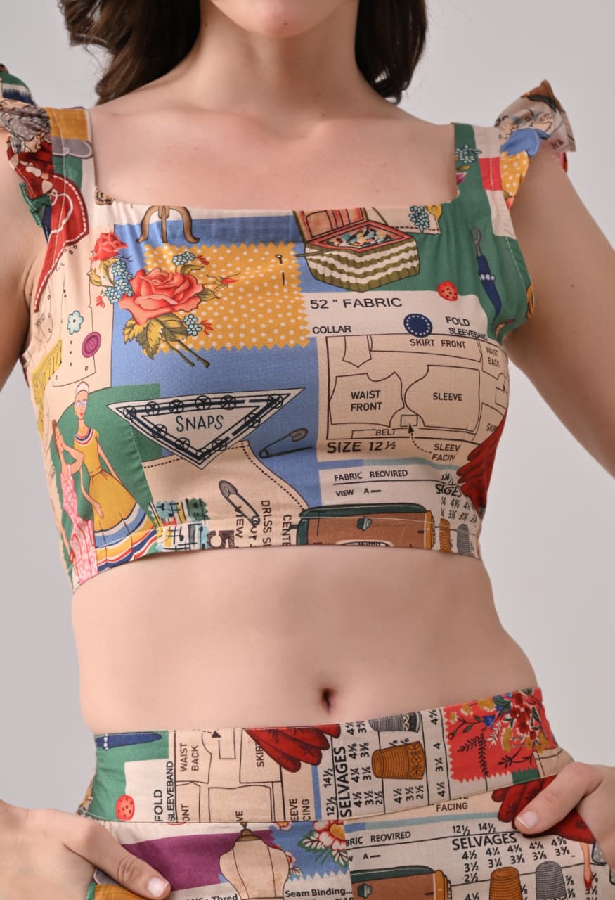 Art Patch Two-Piece Co-Ord Set for Women